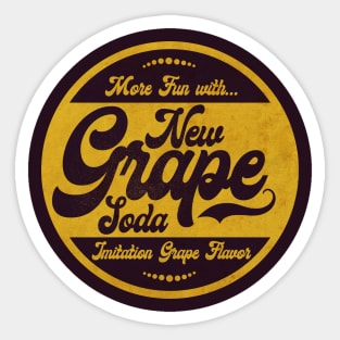 Vintage Grape Flavor Soda Sticker